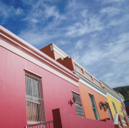 Kleurrijke huisjes in de wijk Bo Kaap in Kaapstad