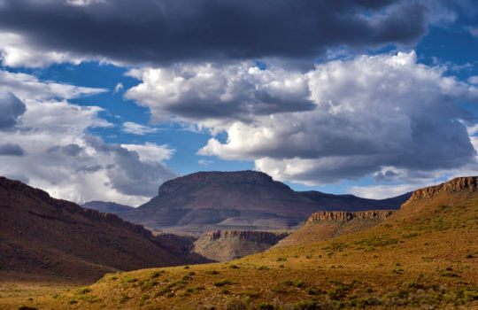 Storm in de bergen in Zuid Afrika