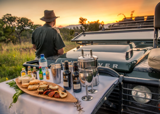 Sundowner tijdens safari in Zuid Afrika 1