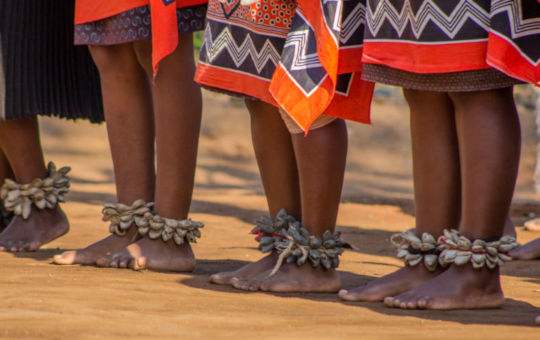 Traditionele dansers in Swaziland