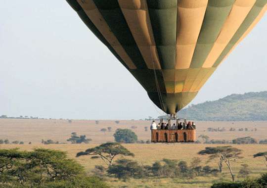 Ballon safari over de Serengeti