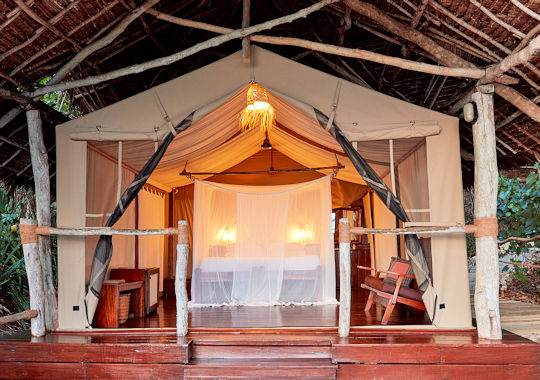 Hillside kamer bij Fundu Lagoon Lodge Zanzibar