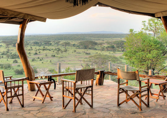 Uitzicht vanaf het terras bij Eagle View Camp in Kenia