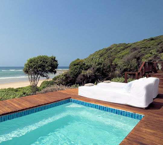 Dompelbad bij White Pearl resort in Mozambique