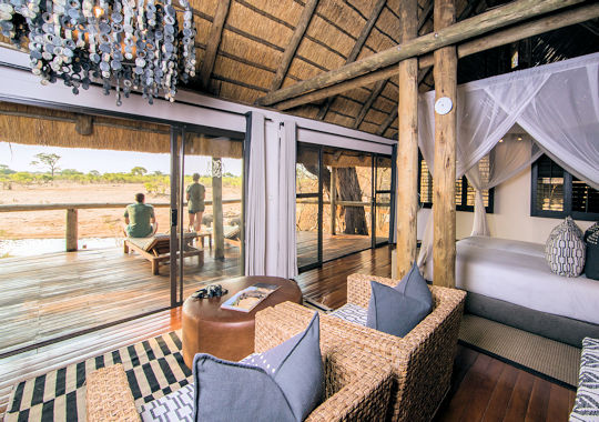 Kamer bij Savute Safari Lodge in botswana