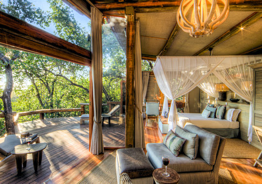 Luxe kamer bij Camp Okavango tijdens huwelijksreis in Botswana