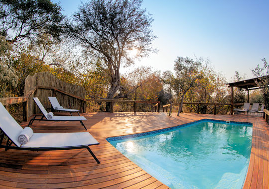 Zwembad bij Splash kamp in Botswana