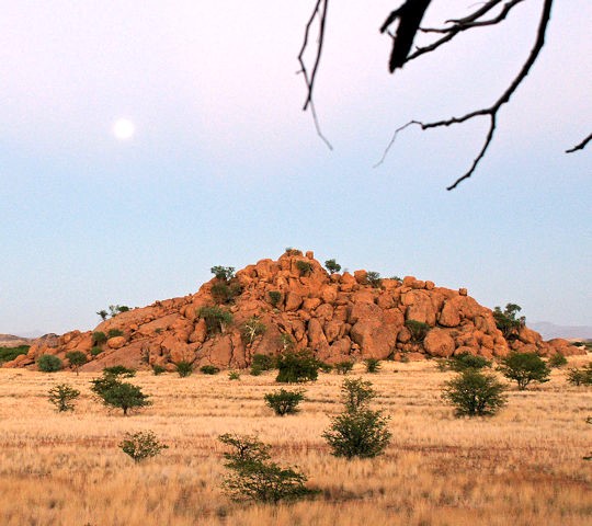 Rotsformaties in Damaraland in Namibie