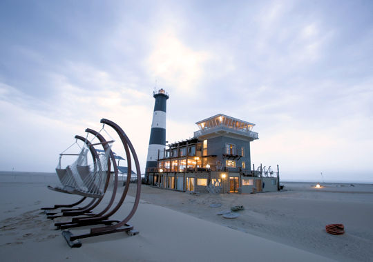 overnachten bij Pelican Lodge tijdens fly iin Namibie