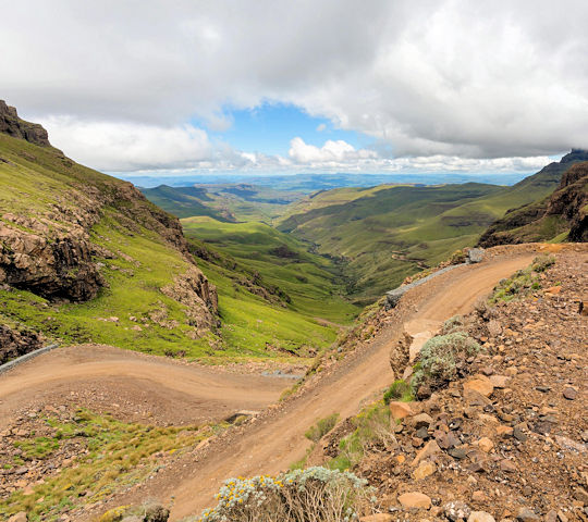 Sani Pass in Zuid Afrika