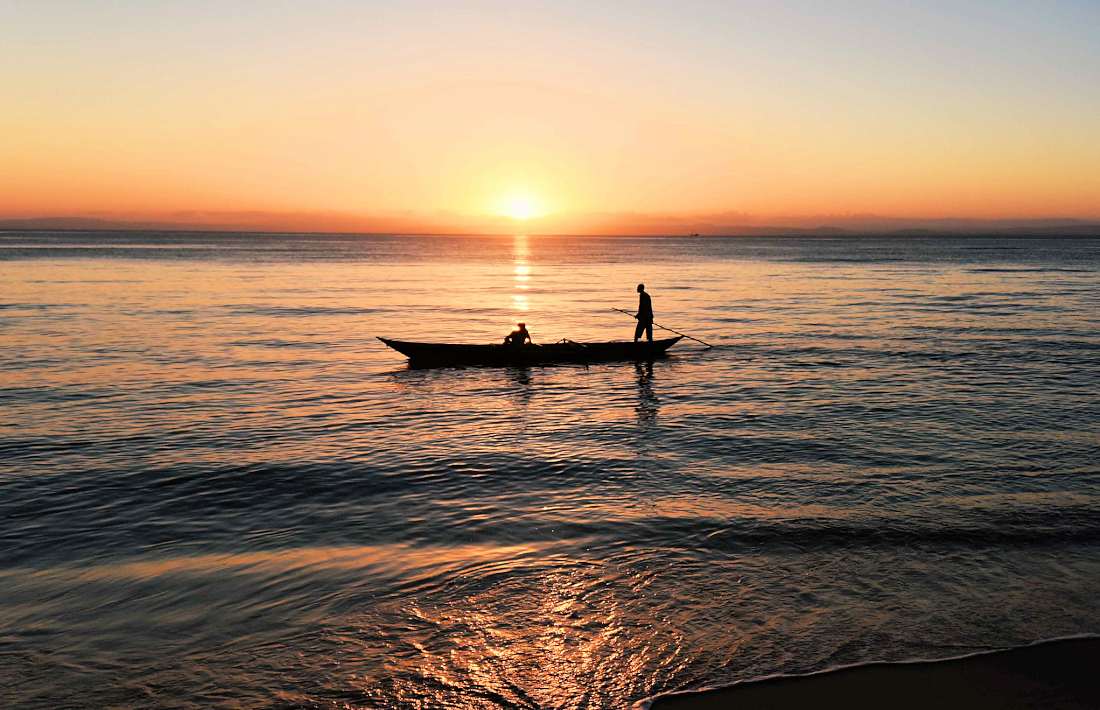 tochtje met pirogue bij Ile St Marie